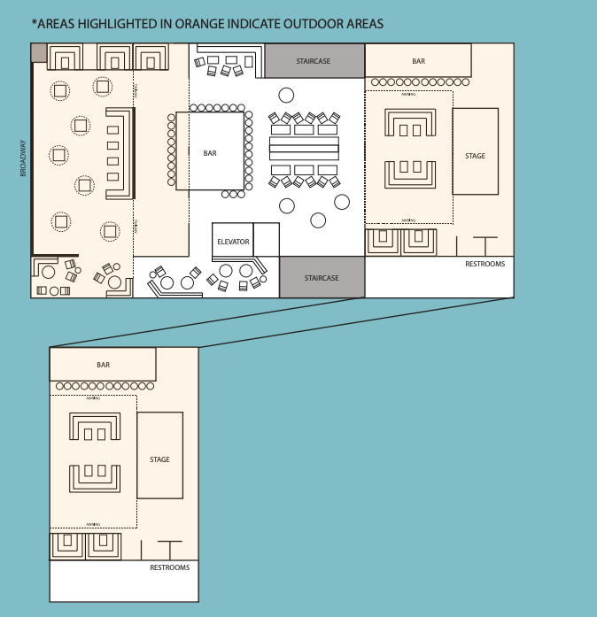The Oasis - Tiki Bar floor plan