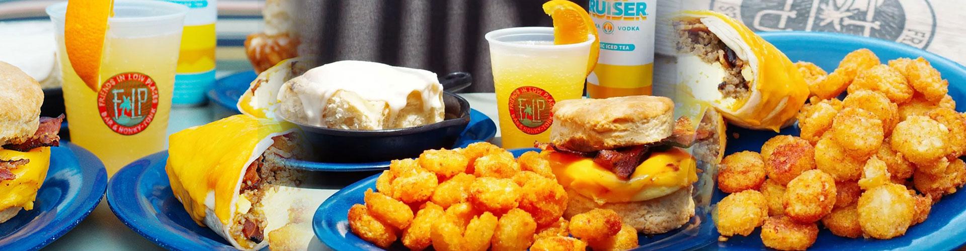 Bar interior with warm lighting